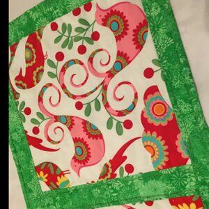 Colorful Exotic Birds Table Runner 42" x 15"
